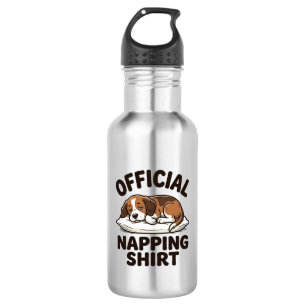 Botella De Agua Camisa Oficial para Dormir Perro Dormilón Diseño V