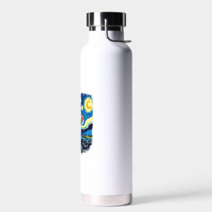 Botella De Agua Camiseta Artística Libélula Van Gogh Noche Estrell
