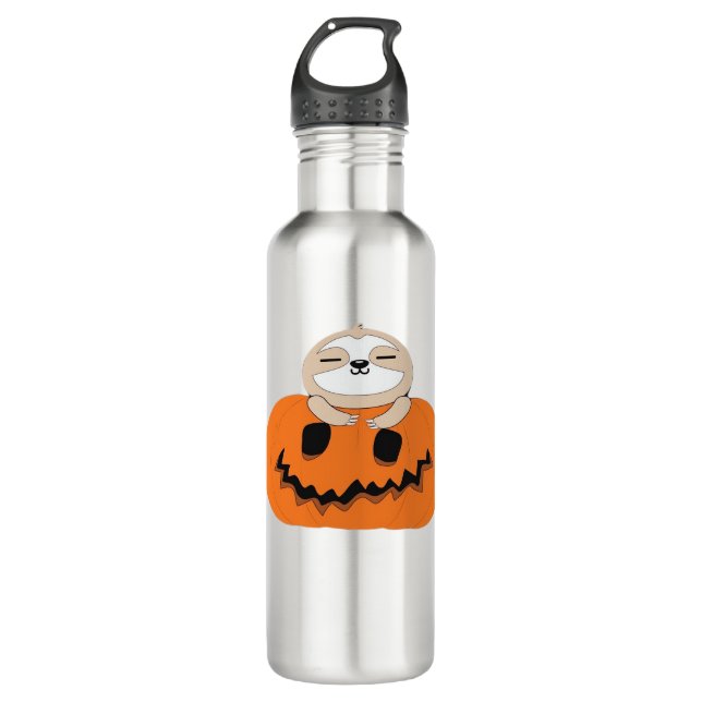 Botella De Agua Camiseta clásica de calabaza de Halloween (Anverso)