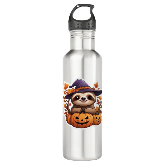 Botella De Agua Camiseta clásica de Halloween Personalizado Sloth (Anverso)