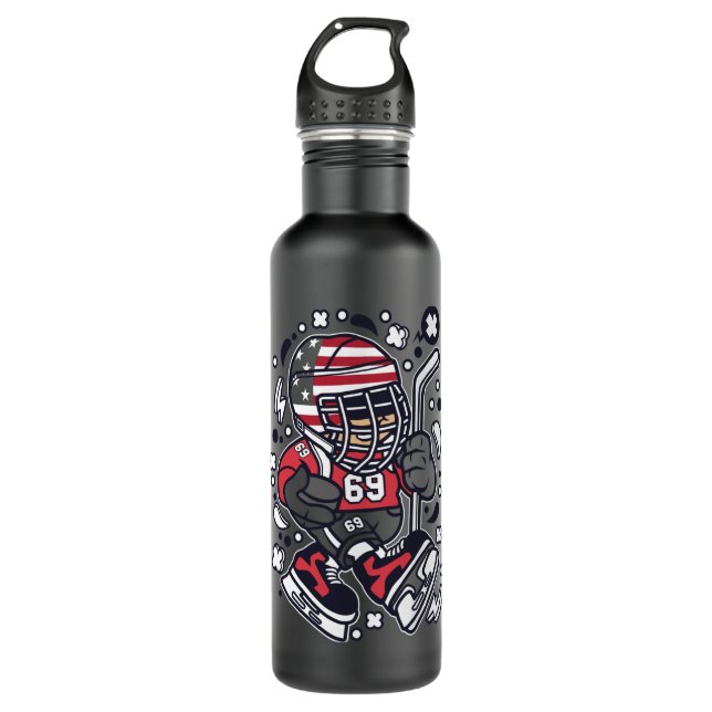 Botella De Agua Camiseta clásica de hockey infantil estadounidense (Anverso)