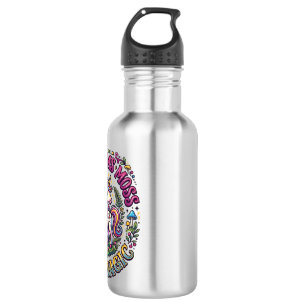 Botella De Agua Camiseta comercial de hongos unicornio musgo y mag