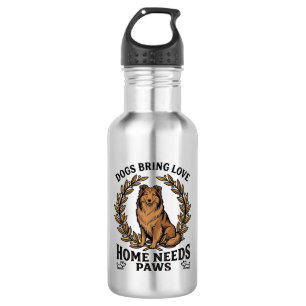 Botella De Agua Camiseta de amor de perro grabado vintage diseño L