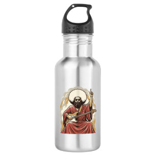 Botella De Agua Camiseta de arte vectorial de guitarrista con grab