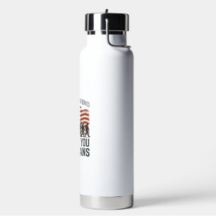 Botella De Agua Camiseta de bandera militar patriótica gracias vet