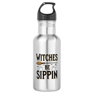 Botella De Agua Camiseta de bebida vintage de Halloween de brujas