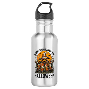 Botella De Agua Camiseta de Bruja Calabaza Espantapájaros de Hallo