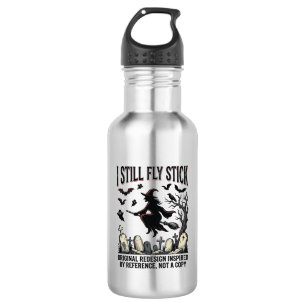 Botella De Agua Camiseta de bruja conduciendo Pun divertida vintag