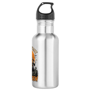 Botella De Agua Camiseta de Bruja de Halloween con Grabado Vintage