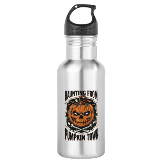 Botella De Agua Camiseta de calabaza de Halloween vintage Jack O L