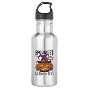 Botella De Agua Camiseta de calabaza espeluznante grabado vintage 