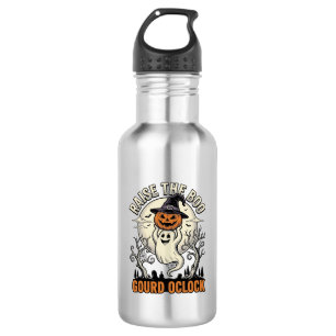 Botella De Agua Camiseta de calabaza fantasma Grabado vintage de H