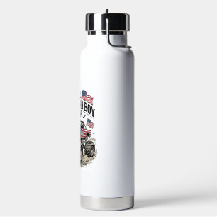 Botella De Agua Camiseta de Camión Monstruo Patriótico Todo un Chi