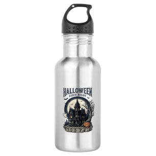 Botella De Agua Camiseta de Casa Embrujada Grabado Vintage Tempora