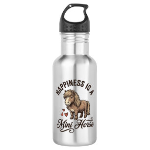 Botella De Agua Camiseta de diseño de caballo miniatura grabado vi