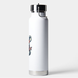 Botella De Agua Camiseta de diseño de grabado vintage de koala pat