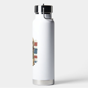 Botella De Agua Camiseta de diseño de perro garabato patriótico vi