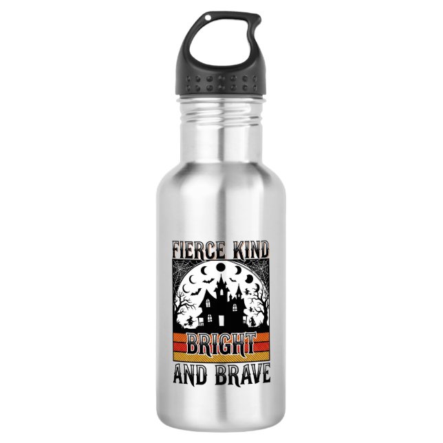 Botella De Agua Camiseta de Empoderamiento de Halloween Valiente D (Anverso)