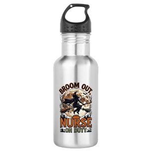 Botella De Agua Camiseta de enfermera de Halloween Diseño divertid