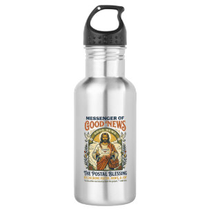 Botella De Agua Camiseta de entrega de trabajador postal de Jesús