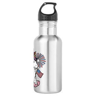 Botella De Agua Camiseta de fuegos artificiales de unicornio patri