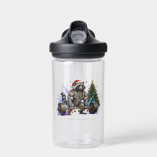 Botella De Agua Camiseta de gimnasio de mapache Merry Liftmas