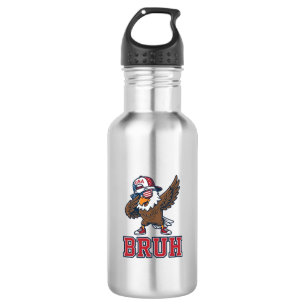 Botella De Agua Camiseta de grabado vintage águila patriótica Bruh