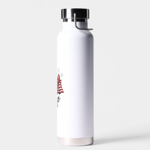 Botella De Agua Camiseta de grabado vintage bandera de langosta pa