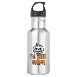 Botella De Agua Camiseta de grabado vintage de calabaza momia de H
