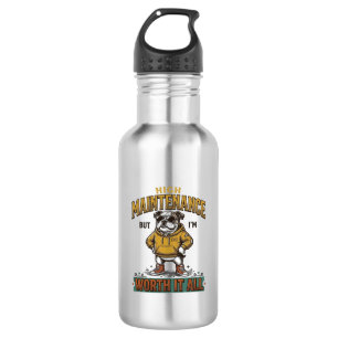 Botella De Agua Camiseta de grabado vintage de cita divertida de B