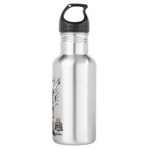 Botella De Agua Camiseta de grabado vintage de niño de fútbol de c