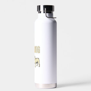 Botella De Agua Camiseta de grabado vintage del mejor papá Bulldog