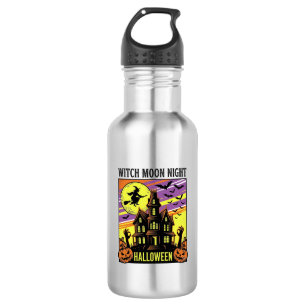 Botella De Agua Camiseta de Halloween de Bruja Vintage Casa Embruj