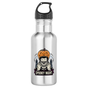 Botella De Agua Camiseta de Halloween de monstruo con grabado de l