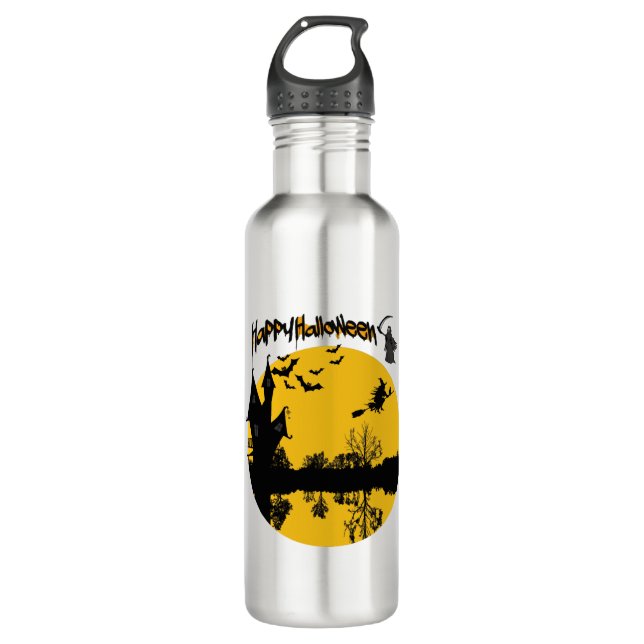 Botella De Agua camiseta de halloween feliz (Anverso)
