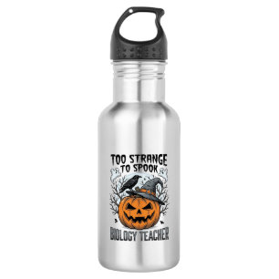 Botella De Agua Camiseta de Halloween para profesor de biología Cu