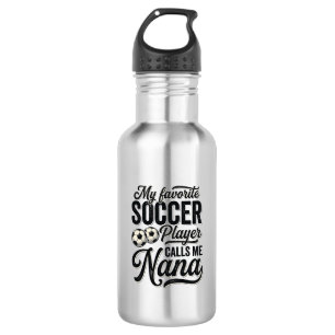 Botella De Agua Camiseta de Jugador de Fútbol Nana Vintage Grabado