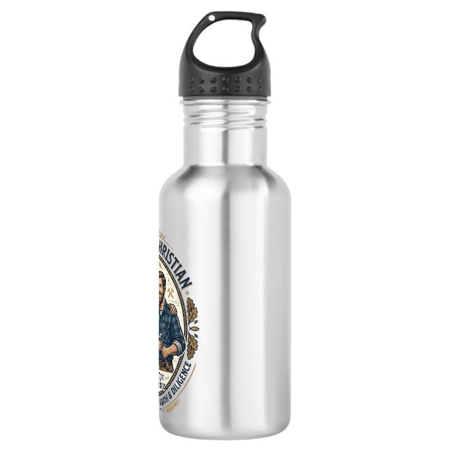 Botella De Agua Camiseta de Oficios de Construcción de Jesús Gráfi (Anverso)