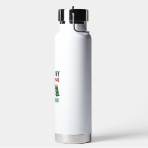 Botella De Agua Camiseta de pijama de Navidad de fútbol