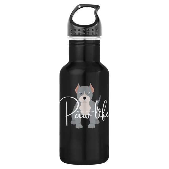 Botella De Agua Camiseta de Pit bull (Anverso)