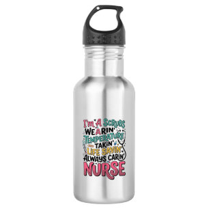 Botella De Agua Camiseta de temperatura de matorrales de enfermera