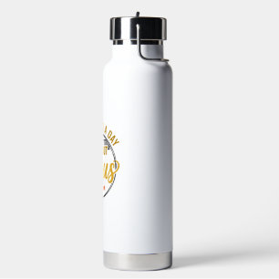 Botella De Agua Camiseta de tipografía cristiana Cruz de Jesús Dis