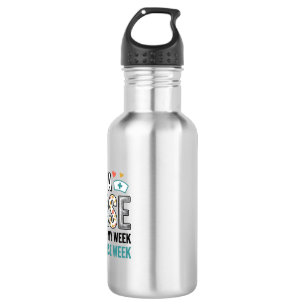 Botella De Agua Camiseta de tipografía de agradecimiento de la sem