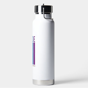 Botella De Agua Camiseta de tipografía de arcoíris del mes del org