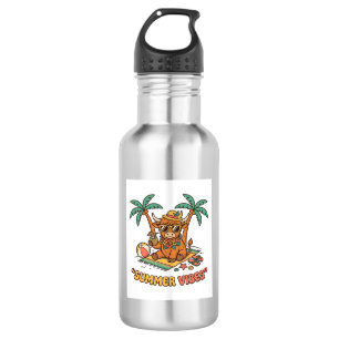 Botella De Agua Camiseta de vacaciones en la playa con vibraciones