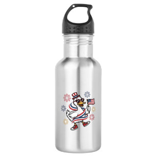 Botella De Agua Camiseta Diseño de Grabado Antiguo Pato Patriótico
