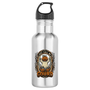 Botella De Agua Camiseta Divertida de Calabaza Grabado Vintage Hal