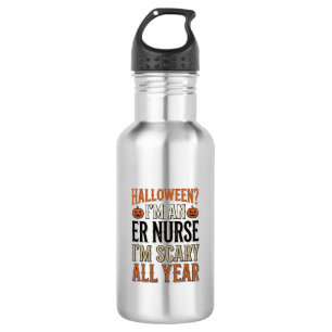 Botella De Agua Camiseta divertida de enfermera de urgencias Hallo