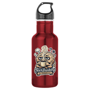 Botella De Agua Camiseta Divertida Pensando en Exceso en Progreso