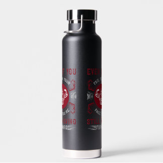 Botella De Agua Camiseta gráfica de motivación para gimnasio Hardc
